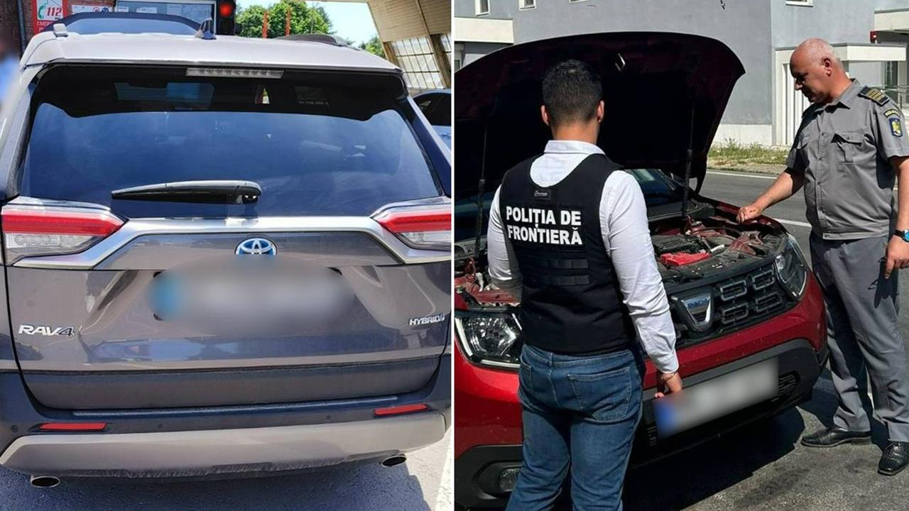 (FOTO) Autoturisme în valoare de 55.000 euro, căutate de autoritățile din Germania, descoperite de polițiștii de frontieră